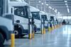 Electric trucks in a warehouse