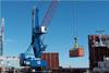 Port Panama city crane loading