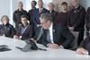 Starmer at JLR speaking to Trump on US UK trade deal