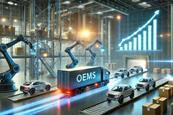 DALL·E 2025-01-31 15.30.05 - A professional digital illustration representing cost-cutting in automotive logistics by OEMs. The image features a modern automotive factory or logis