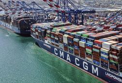 CMA CGM vessels at port