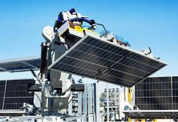 Comau's automated solar panel installation