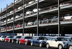 Minis and Land Rovers at Southampton port