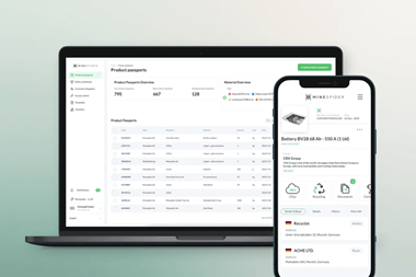 Minespider battery passport tech