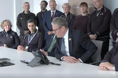 Starmer at JLR speaking to Trump on US UK trade deal