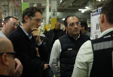 Stellantis new CEO at factory visit