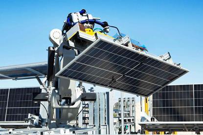 Comau's automated solar panel installation