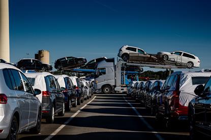 Volkswagen truck loading vehicle logistics