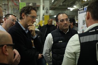 Stellantis new CEO at factory visit