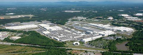 Plant Spartanburg from above