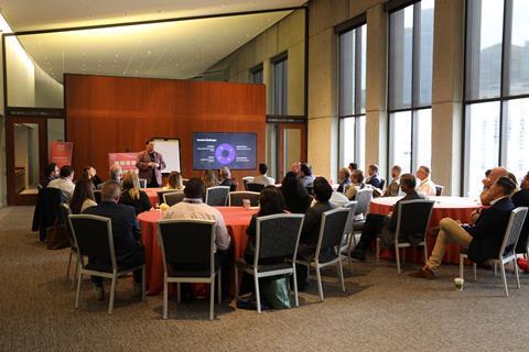 John Rich, Mazda North American Operations, leading a workshop on AI for business leaders.