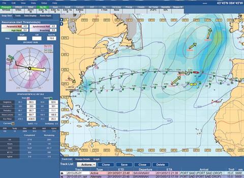 StormGeo weather routing software