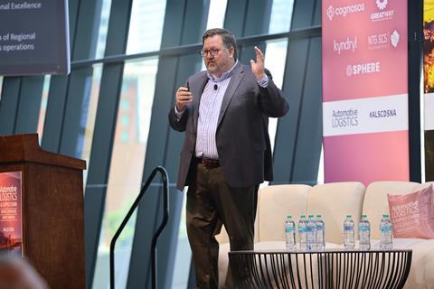 Volkswagen Group of America's Scott Mabry addresses the conference