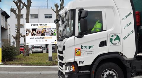 Renault Sandouville truck Breger biogas 