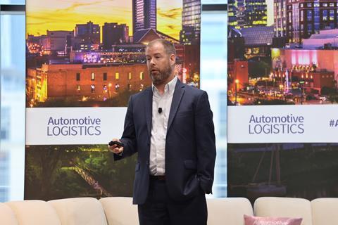 Adam Shumake, senior manager SCM compliance, Nissan Group of Americas addresses the conference