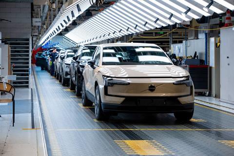 Volvo’s EX30 begins production in its Ghent, Belgium plant.