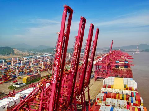 Chinese port of Ningbo