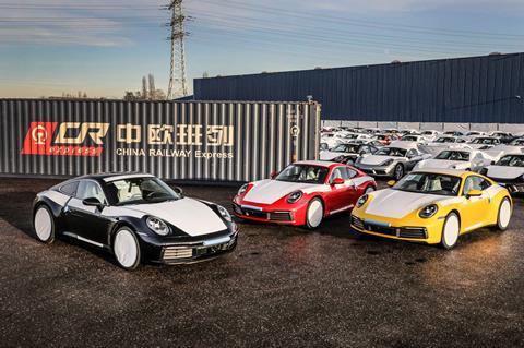 Porsche rail exports, China