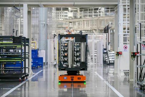 Logistics automation at Audi's NEV plant in Changchun, China