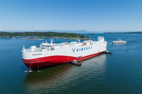 Vinfast VF 8 arrives at Nanaimo port_Canada