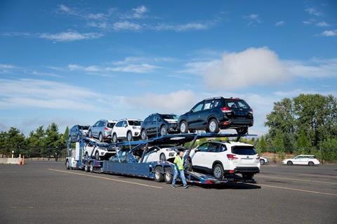 Subaru of America imports by truck