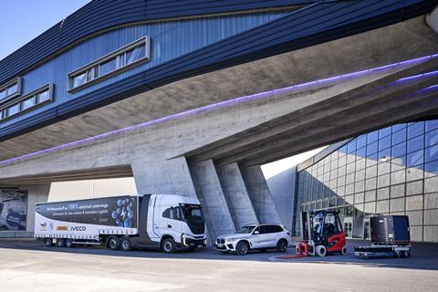 H2Haul pilot project BMW Group Logistics, selection of vehicles at BMW's Leipzig plant