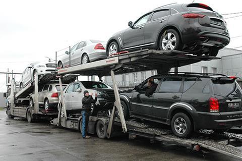 Automotive carrier with cars for Russia