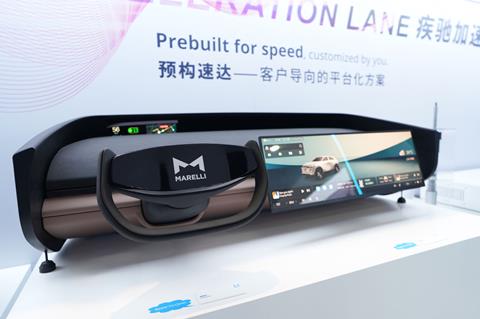 Marelli technology on display at the Shanghai International Automobile Industry Exhibition earlier this year.