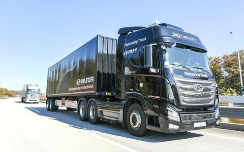 Hyundai truck platooning trial