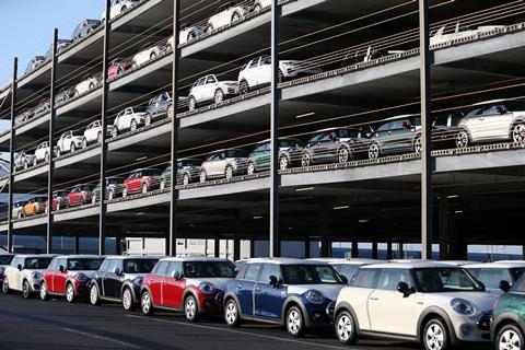 Minis and Land Rovers at Southampton port