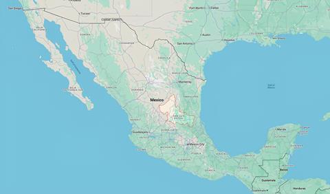 Map showing San Luis Potosi Mexico
