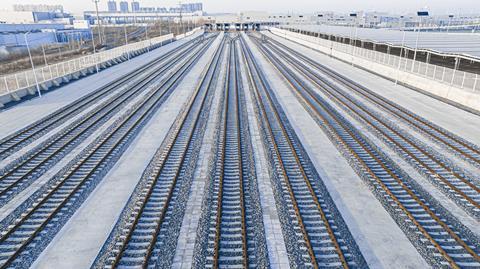 Part of the extension of the Dadong site includes a comprehensive rail network.