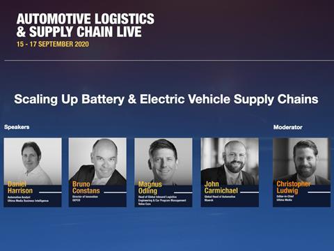 Scaling Up Battery & Electric Vehicle Supply Chains with Bruno Constans, director of innovation, Gefco 
Magnus Ödling, head of global inbound logistics engineering and car program management, Volvo Cars 
John Carmichael, global head of automotive, Maersk
Daniel Harrison, automotive analyst, Automotive from Ultima Media, Christopher Ludwig Automotive Logistics