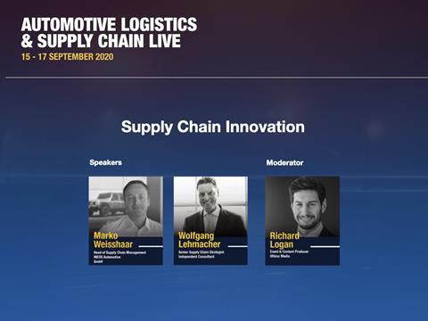 Supply Chain Innovation with Marko Weisshaar, head of supply chain management, INEOS Automotive 
Wolfgang Lehmacher, supply chain and technology strategist