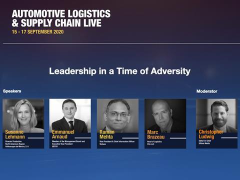 Raman Mehta, chief information officer and vice-president, VisteonLeadership in a Time of Adversity with Susanne Lehmann, senior director of production North America, Volkswagen Group 
Emmanuel Arnaud, member of the management board and executive vice-president, Gefco 
 
Marc Brazeau, head of logistics, FCA North America